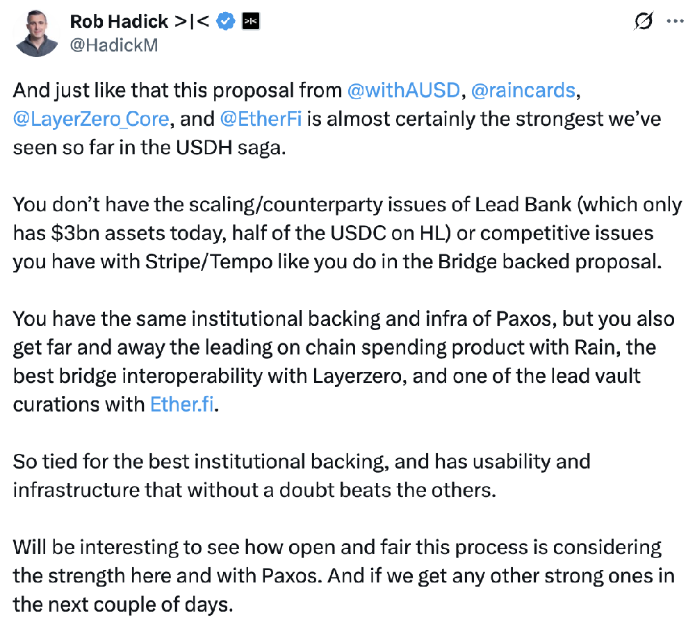 USDH 铸币权引群雄逐鹿,但 HyperLiquid 真的需要新的稳定币吗?
